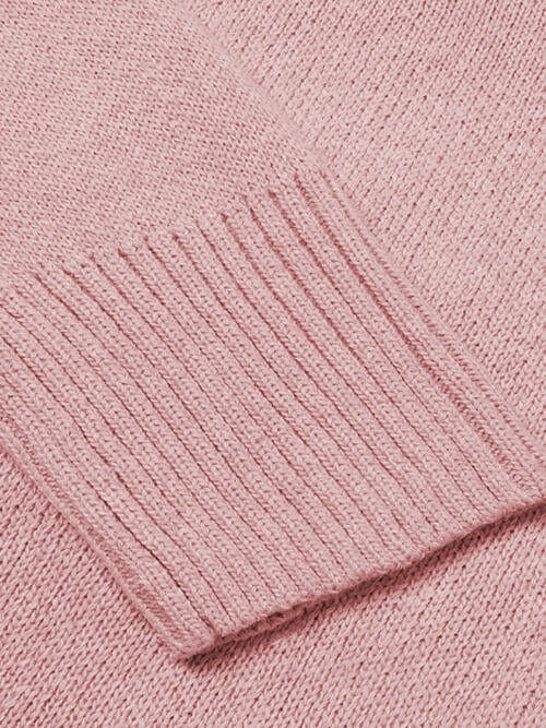 V-Neck Long Sleeve Knit Top - Image 4