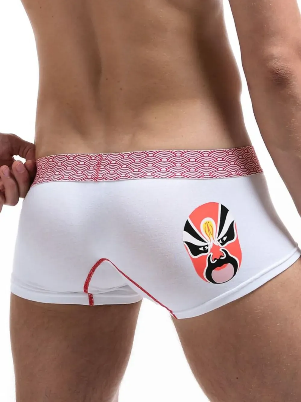 Men's White Opera Mask Boxer Brief Short Trunk Underwear - Image 3