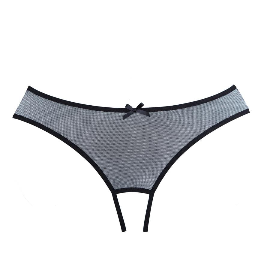 Wild Nite Black Mesh Open Back Thong Lingerie - Image 3