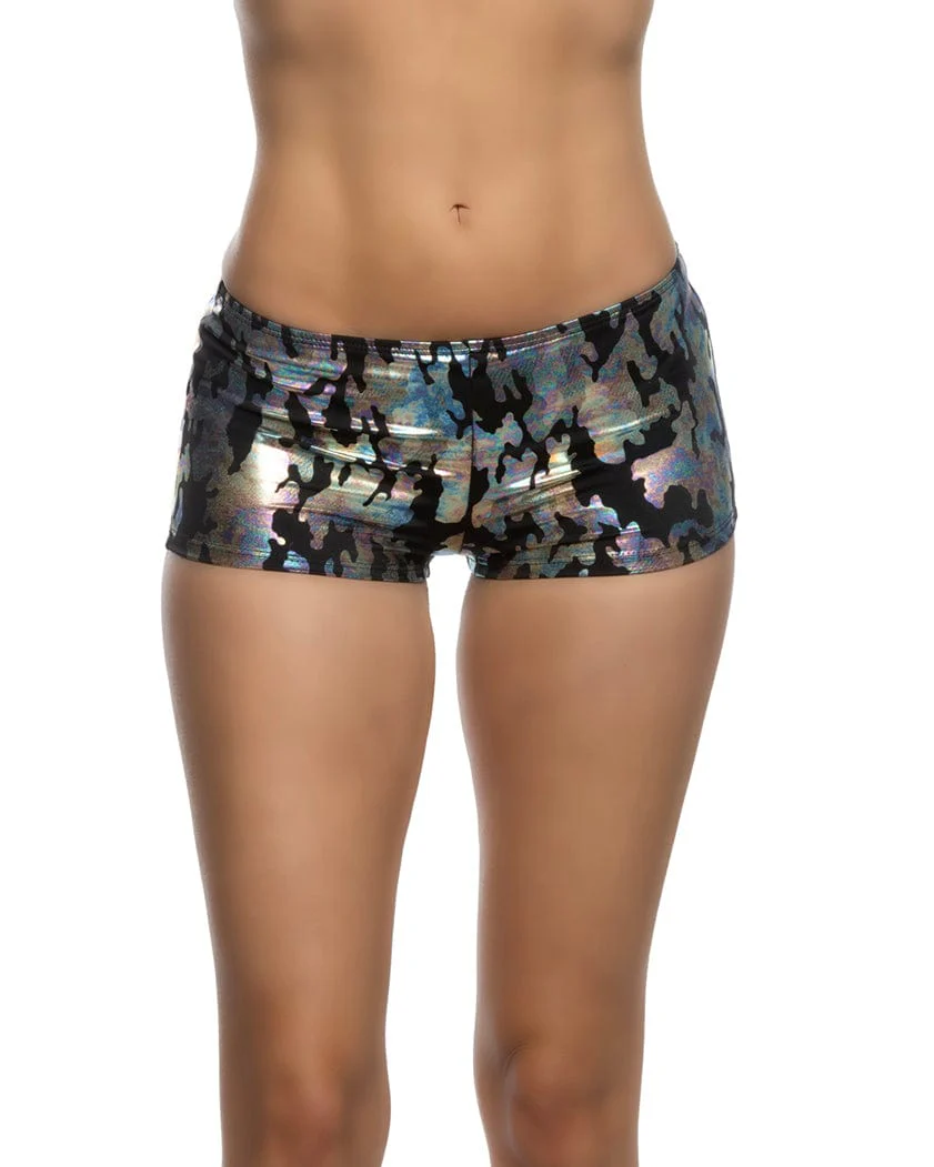 Sexy Women's Camouflage Iridescent Low Rise Booty Shorts
