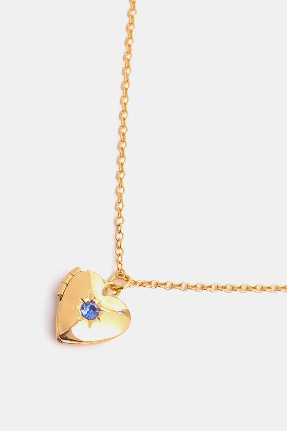 Zircon Heart Shape 14K Gold-Plated Pendant Women's Birth Month Necklace - Image 33